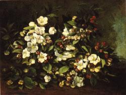 Gustave Courbet Apple Tree Branch in Flower oil painting image
